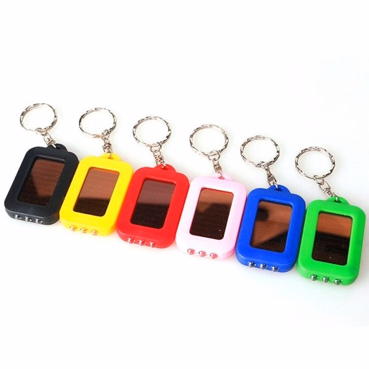 Solar Power Flashlight Keychain
