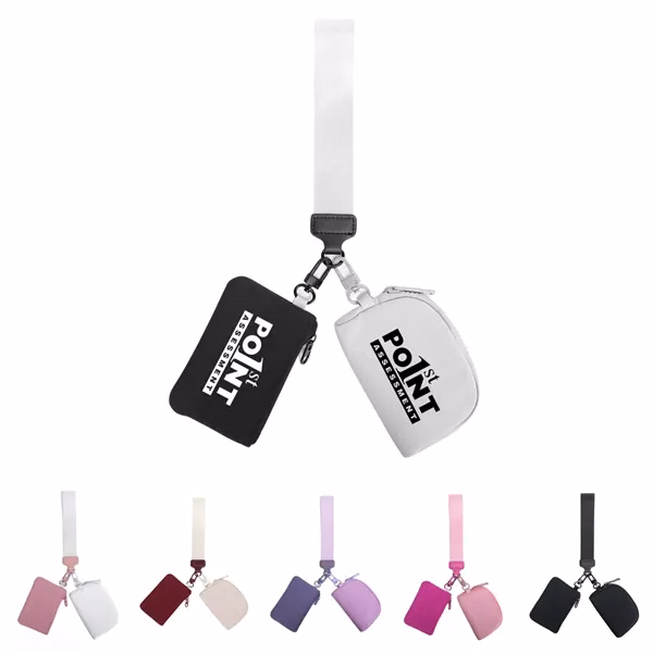 Polyester Dual Pouch Wristlet