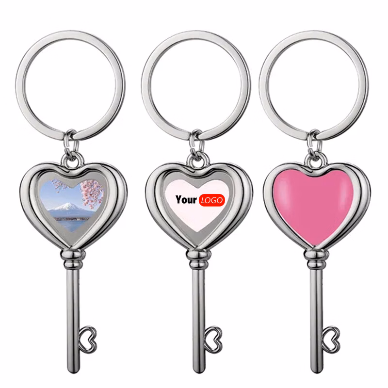 Promotional Heart-Shaped Metal Keychain