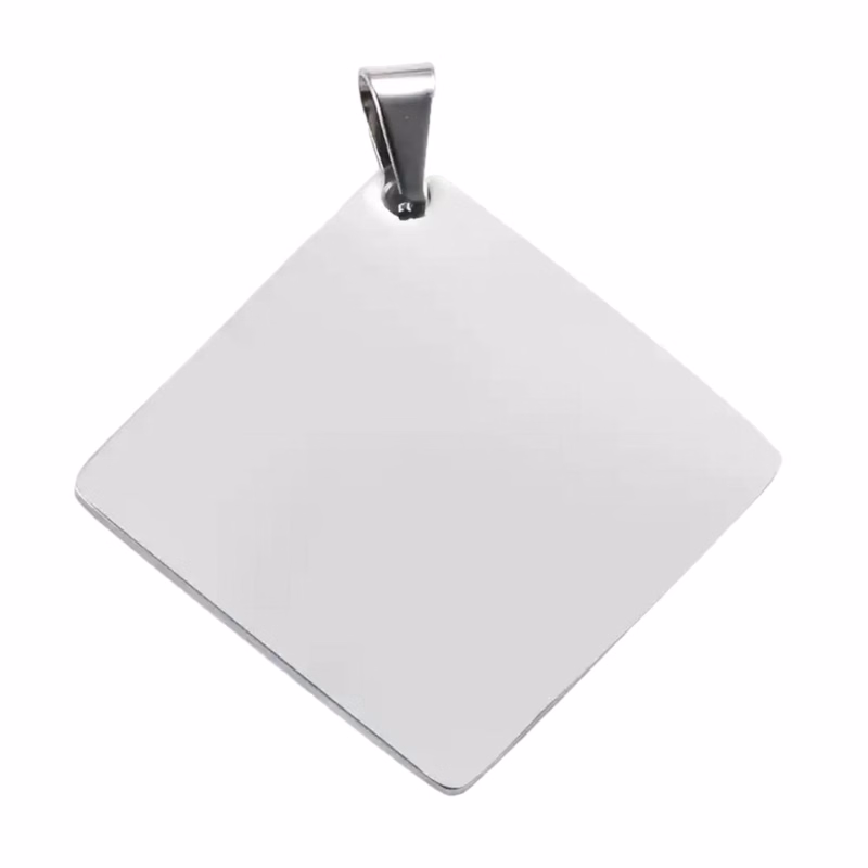 Silver Square Stainless Steel Pet Tag