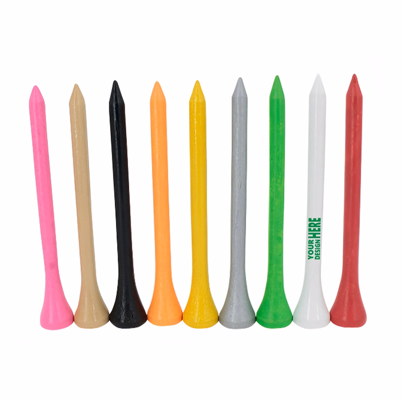 MOQ50 Custom Golf Tees in Vibrant Wooden Colors