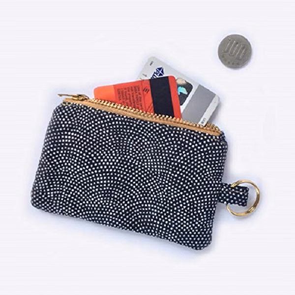 Coin Pouch with Clear ID Slot and Ring