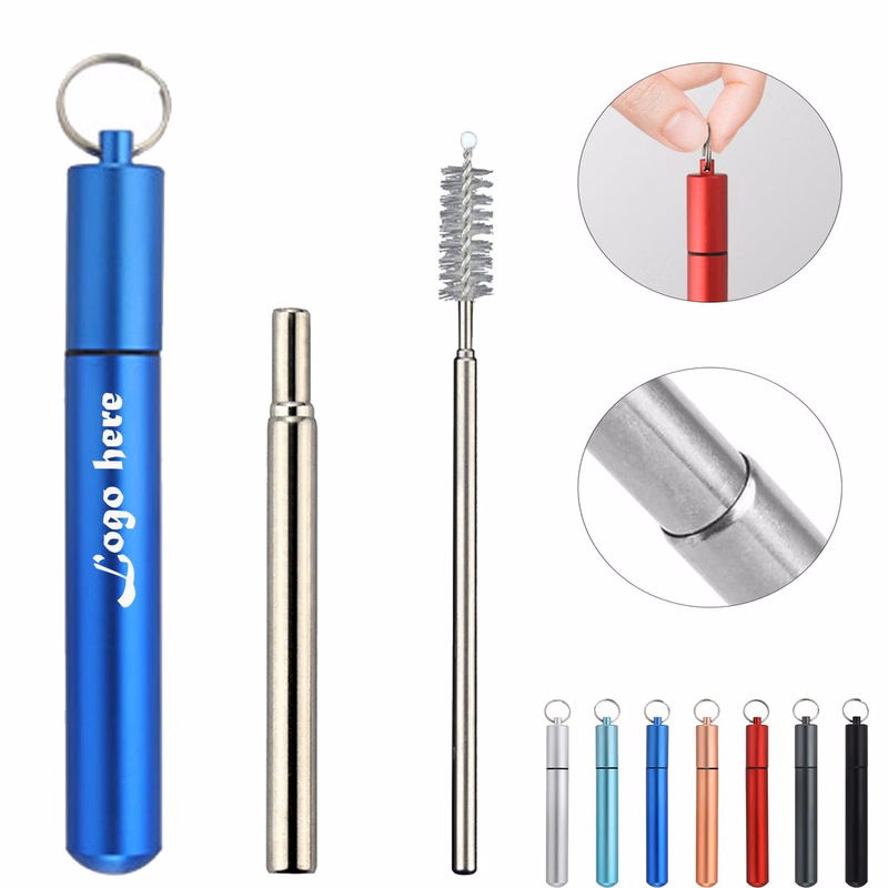 Folding Stainless Steel Straw Kit