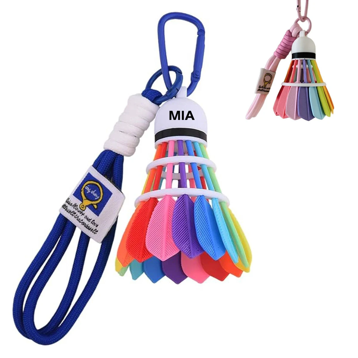 Colorful Badminton Shuttlecock Keychain 1