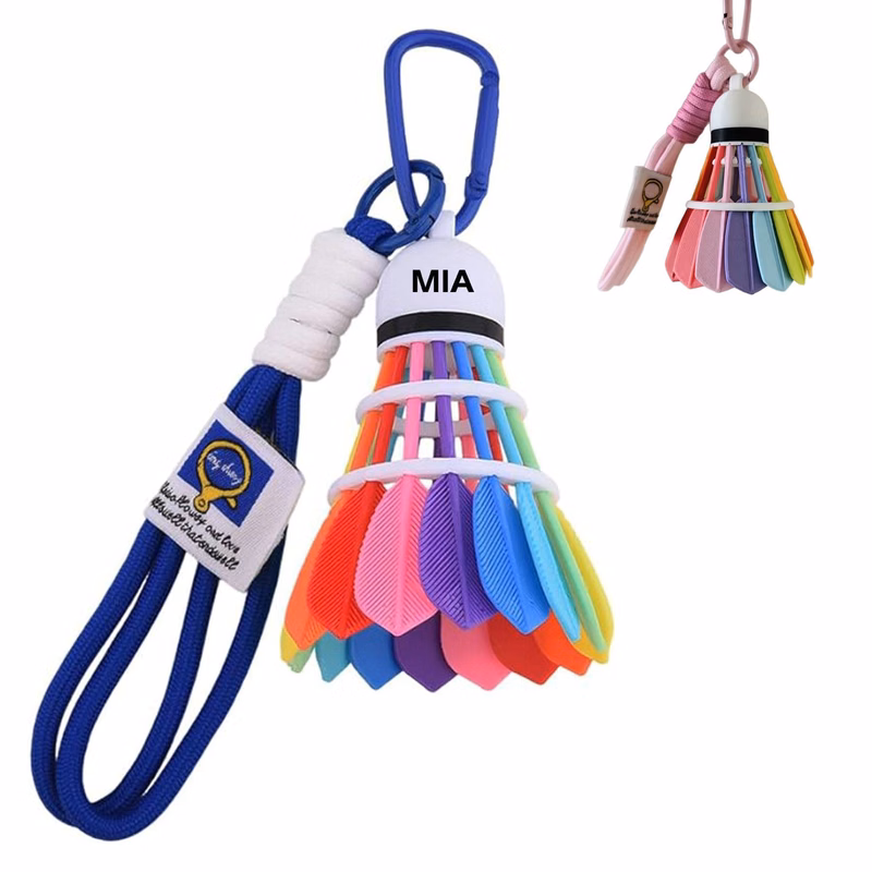 Colorful Badminton Shuttlecock Keychain