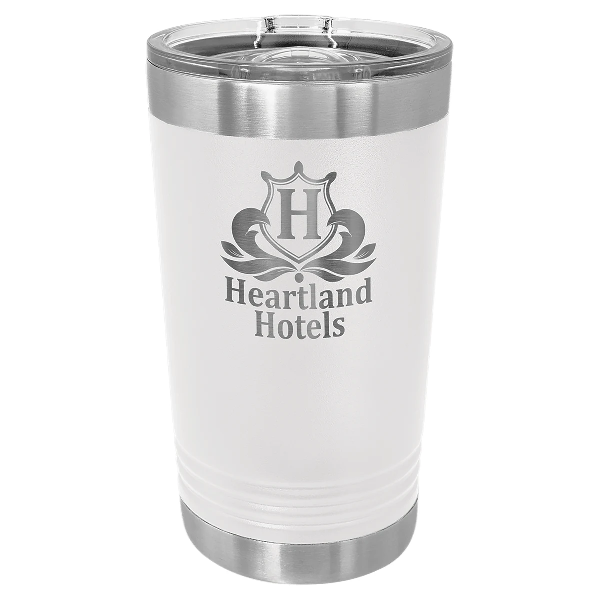 Polar Camel White 16 oz. Pint with Slider Lid 1