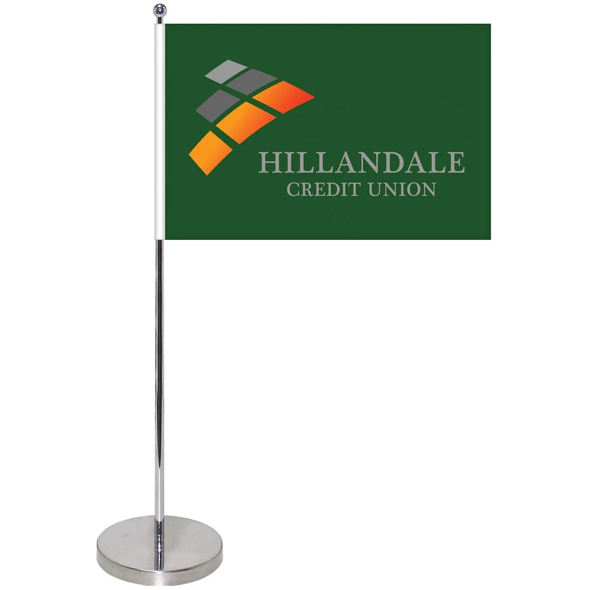10.6-19.3" Metal Telescopic Flagpole with One Double Sided Flag 1