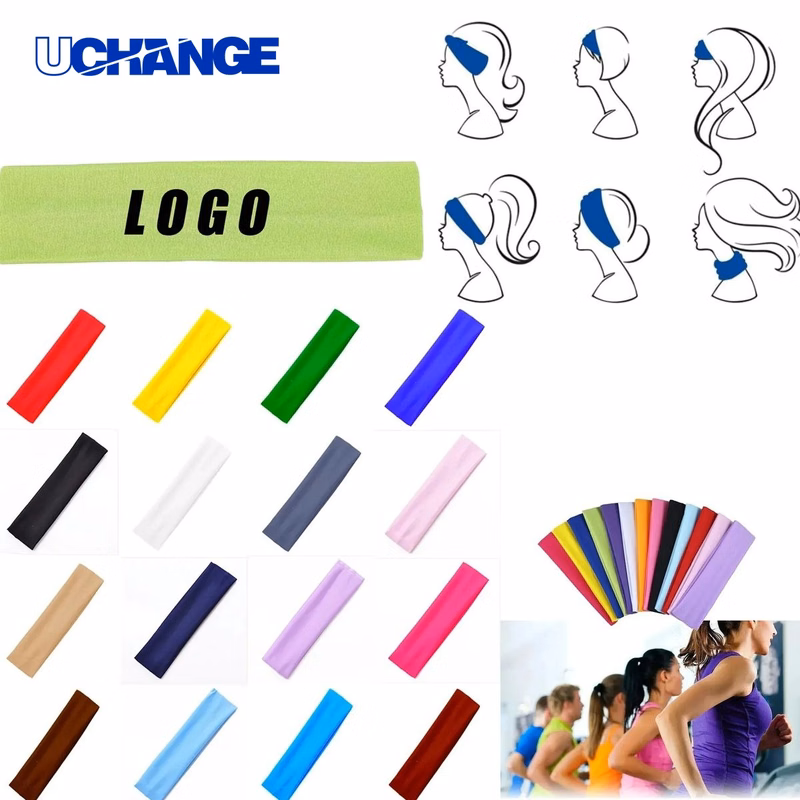 Solid High Stretch Headband Yoga Exercise Hair Accessories for Yoga and Fitness Use