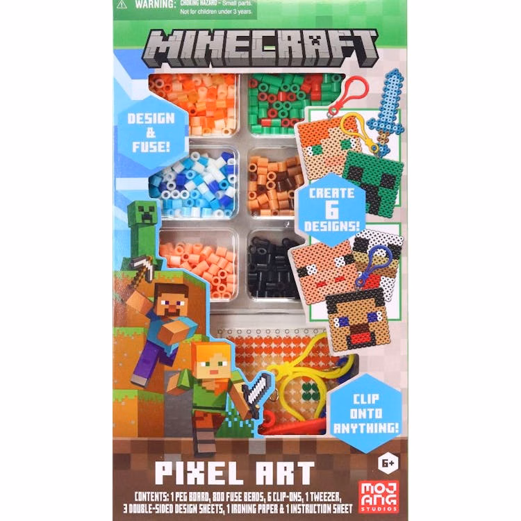 Minecraft Pixel Art Fuse Bead Craft Kits - 6 Designs