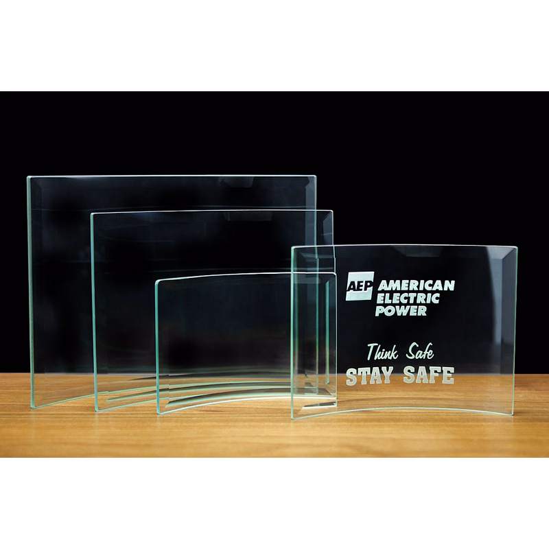 Jade Crescent Glass Award (4"x6"x")