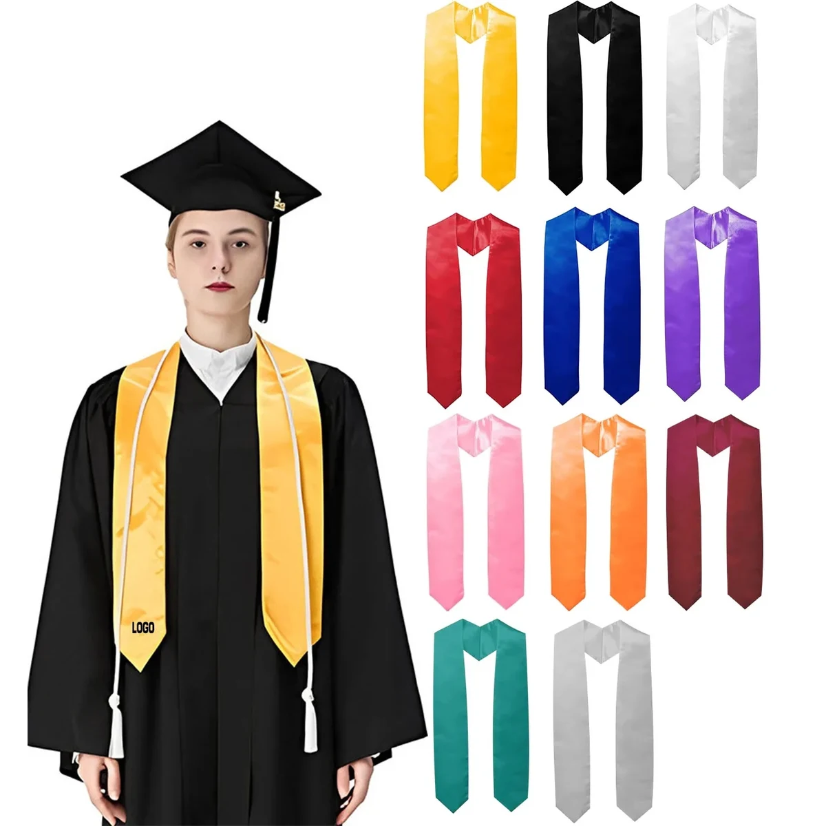 Polyester Satin Graduation Stole 1