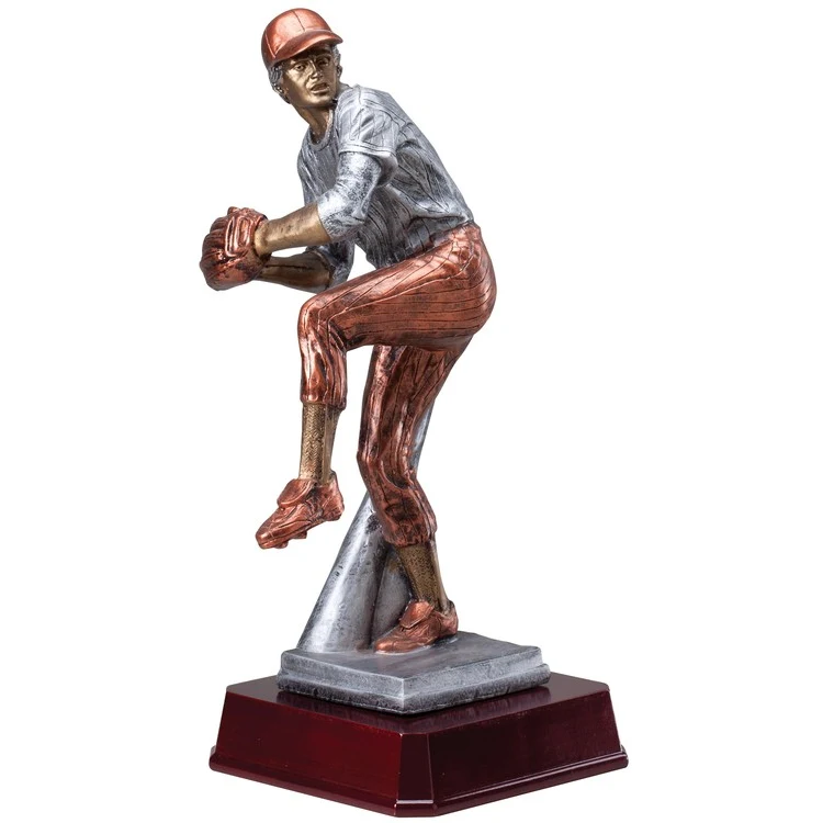Baseball Pitcher, Multi-Color Large Statuette 1