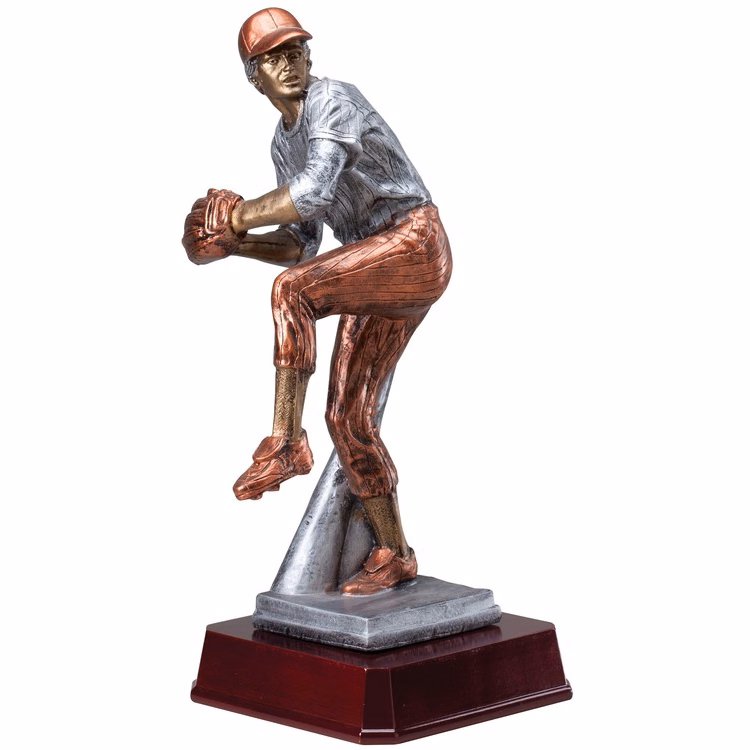 Baseball Pitcher, Multi-Color Large Statuette