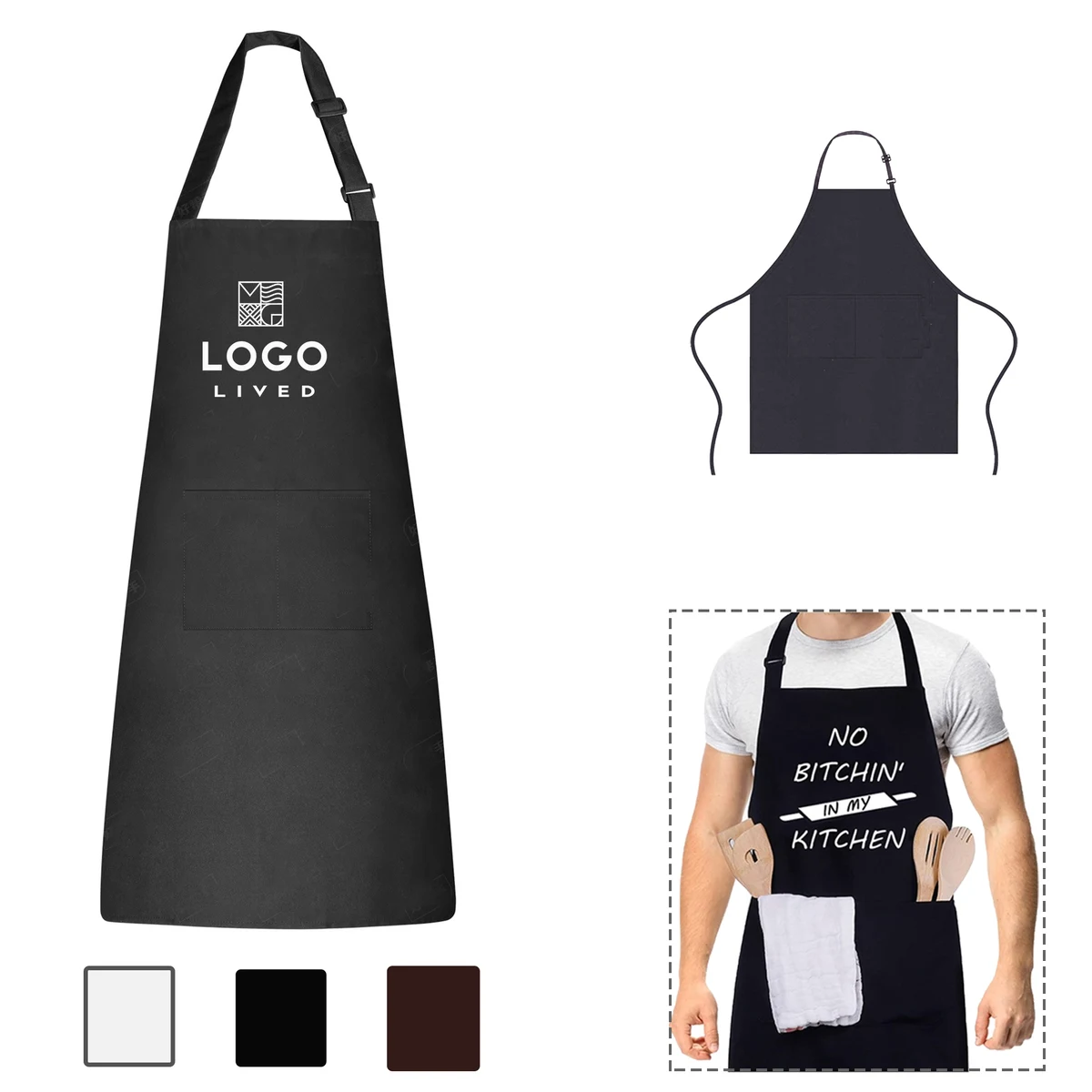 Unisex Home Kitchen Chef Aprons Rush Service 1