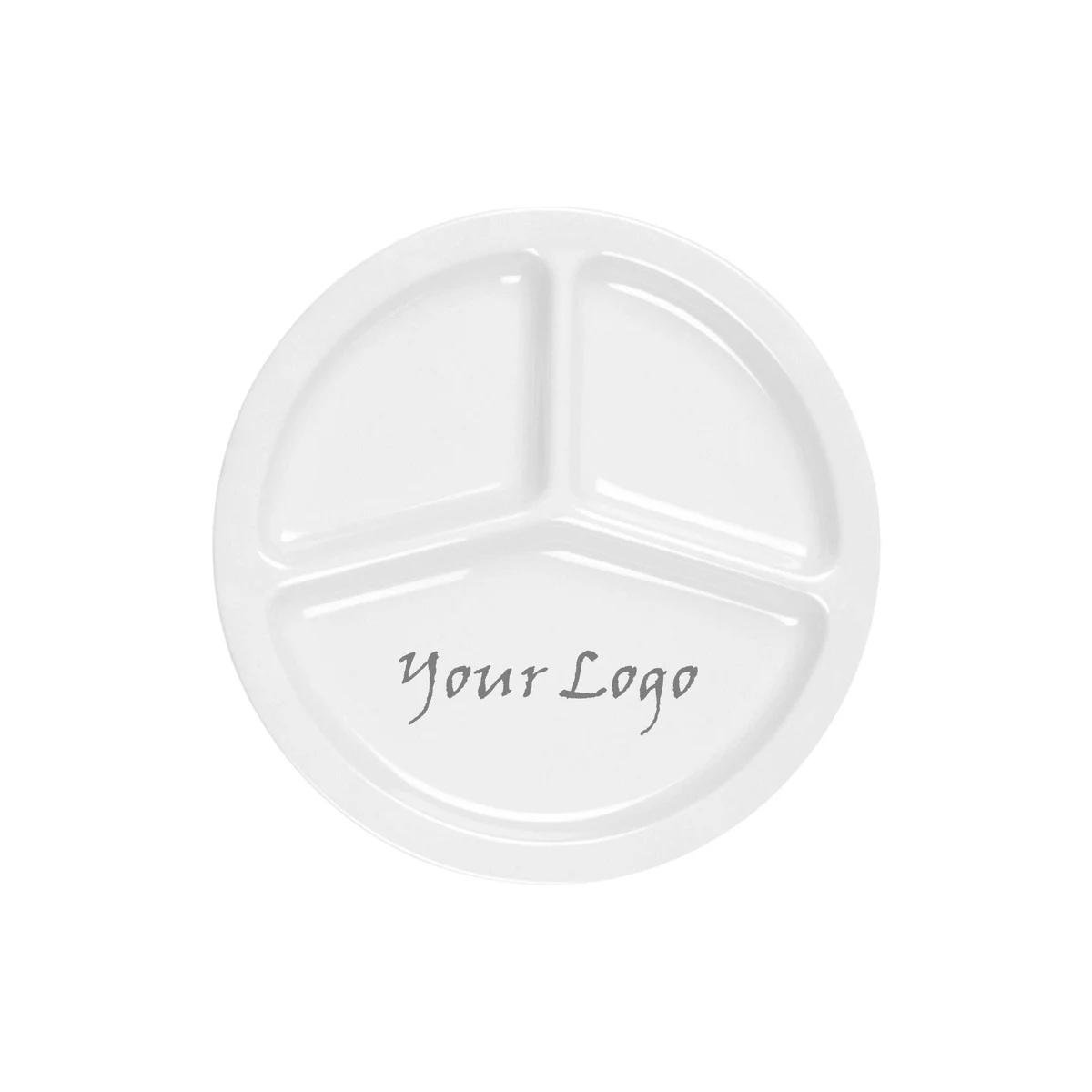 Reusable Plastic Plate With 3 Compartments 1