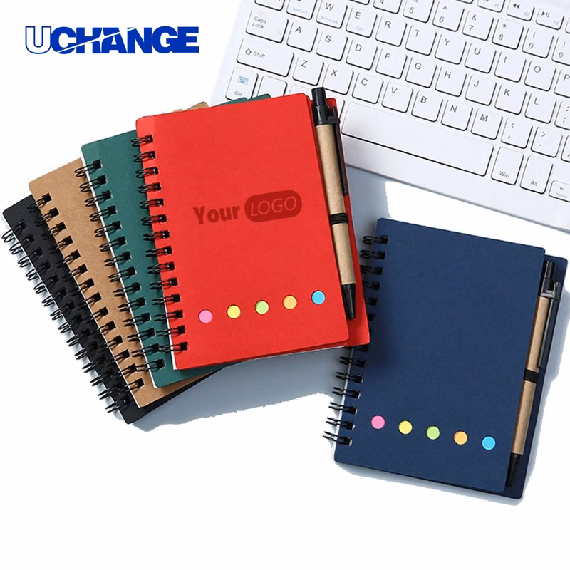 Recycle Sticky Jotter Notepad Journal with Pen