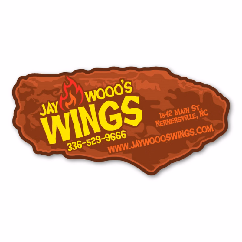Buffalo Wings Flat Magnet - 4.75" x 2.38" - 20 mil