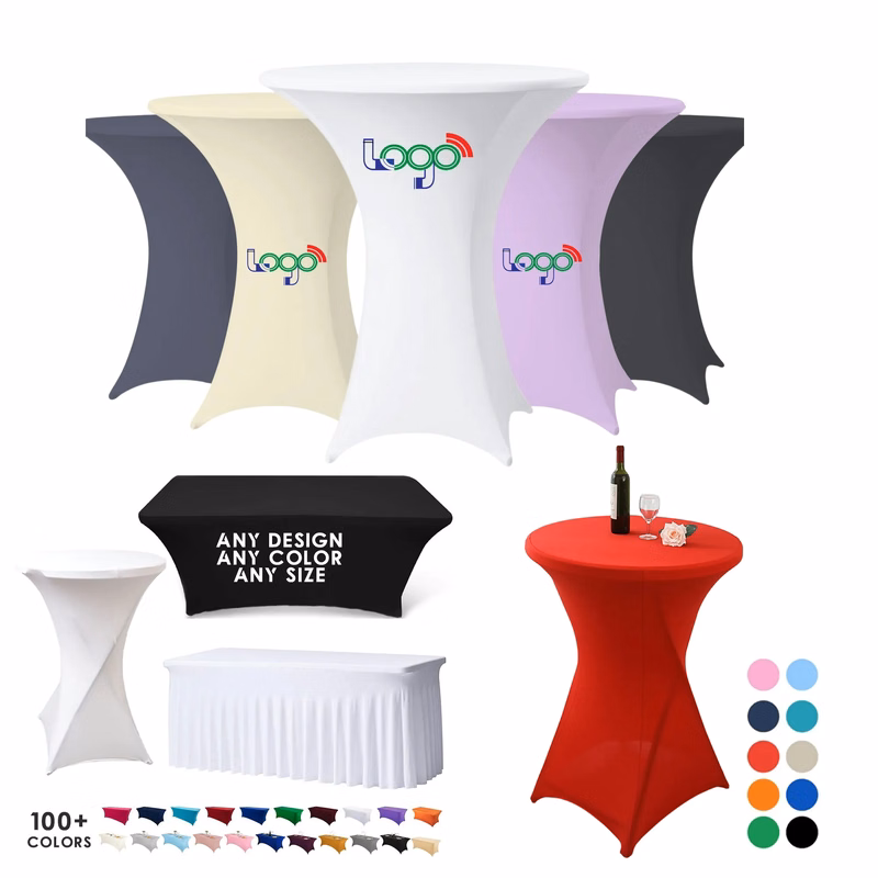 MOQ 1PCS Cocktail Tablecover Dyesublimation Round Tablecloth