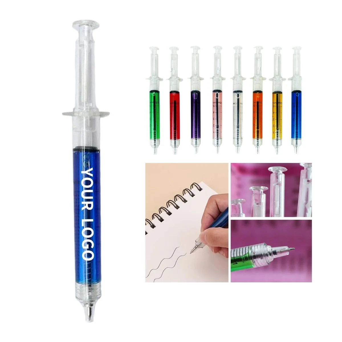 Syringe Ballpoint Pen 5.71" x 0.4" with Custom Logo Imprint 1