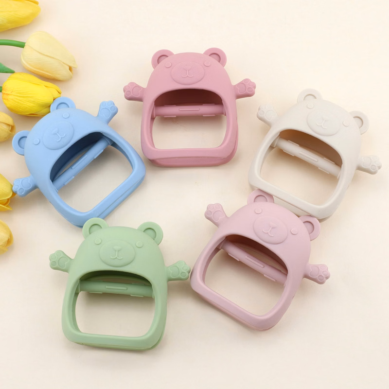 Anti-Drop Silicone Baby Mitten Teether Toy