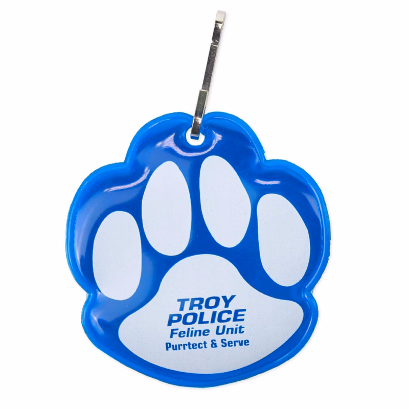 Paw Print Reflective Zipper Pull