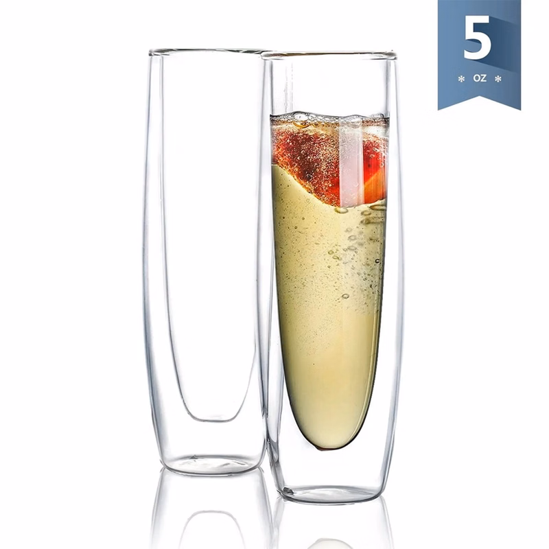 Stemless Double Wall Champagne Glass