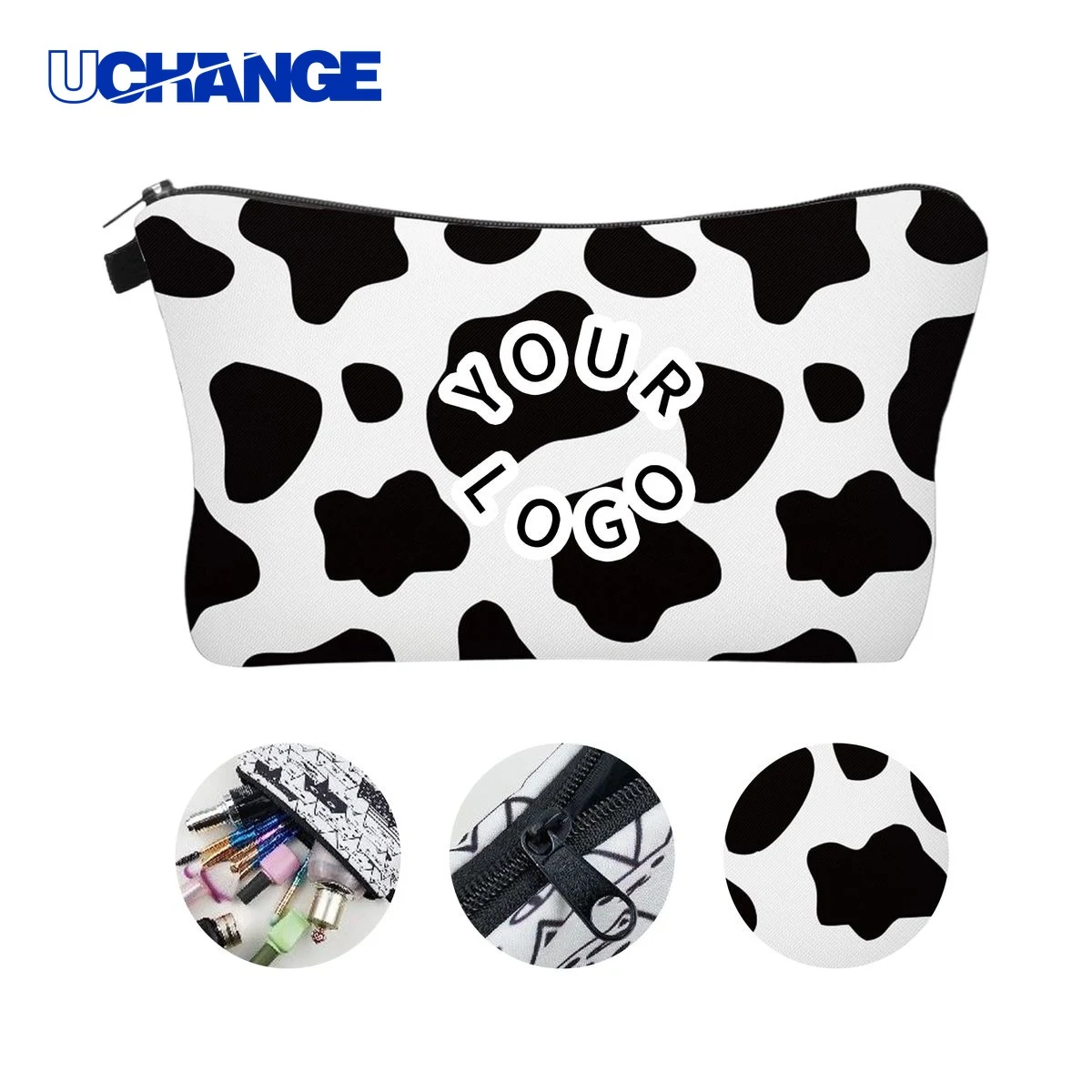 Polyester Zippered Pouch Organizer for Travel Cosmetics 1