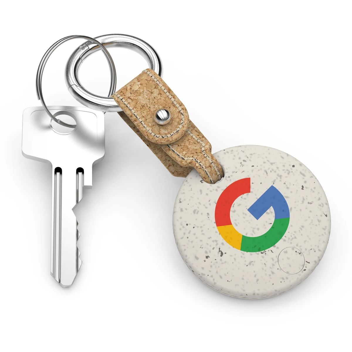 EcoSpot Pro: Eco-Conscious Bluetooth Tracker with Cork Keychain 1