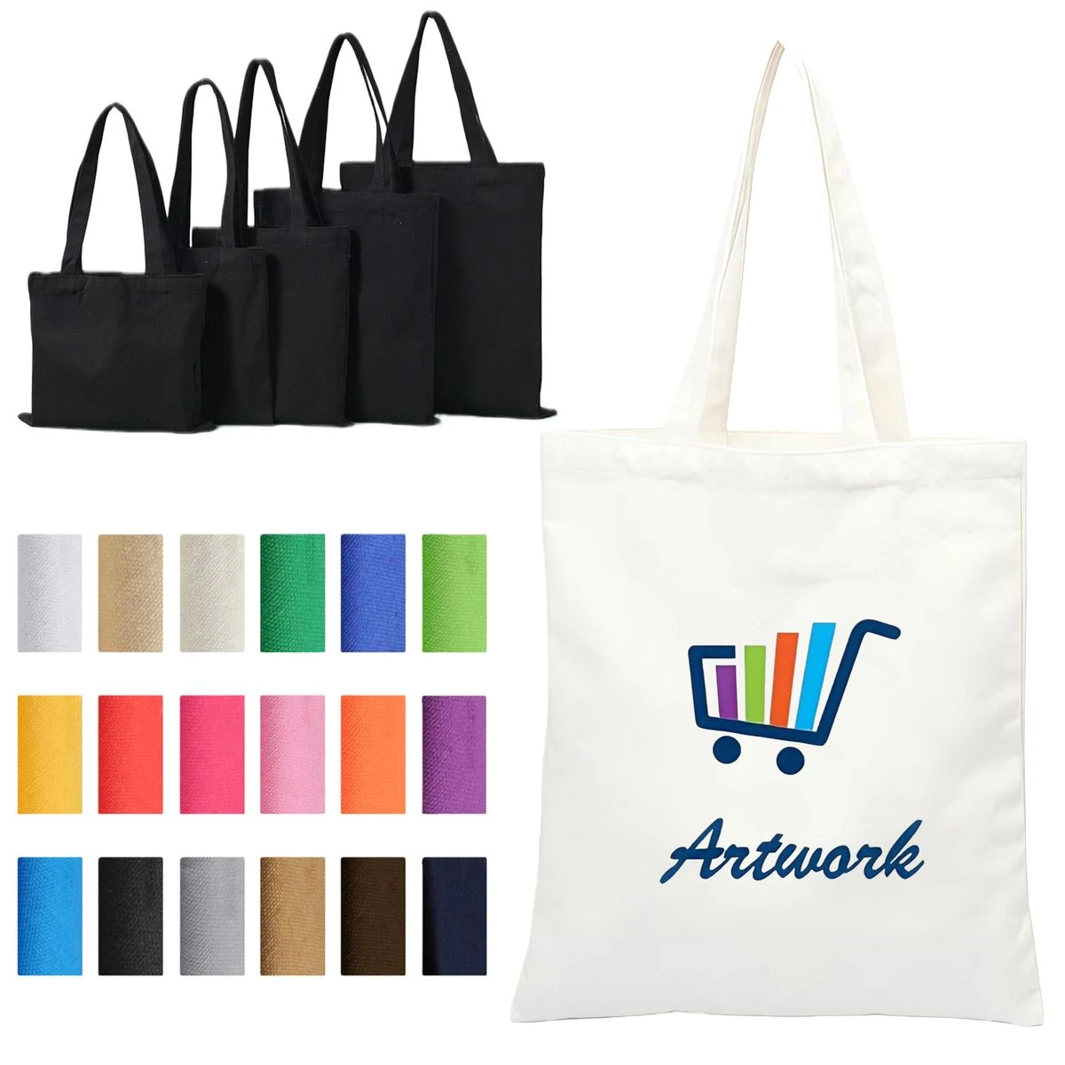 Holiday Travel Canvas Tote Bag, custom tote bag with logo imprint 1