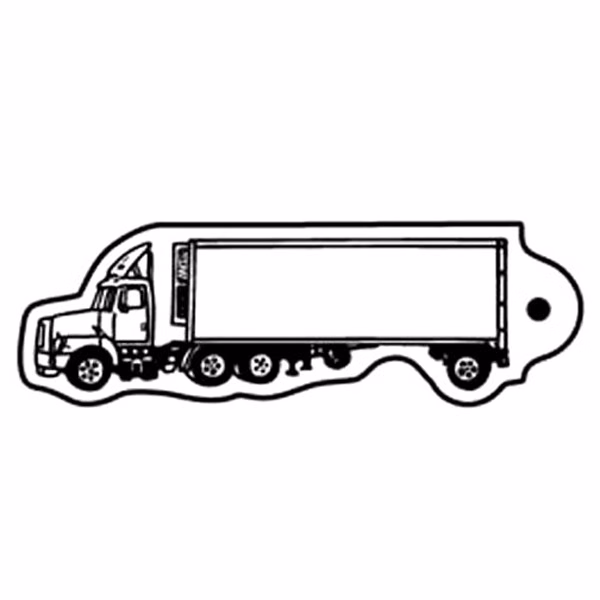 Semi Truck 5 Key Tag - Spot Color