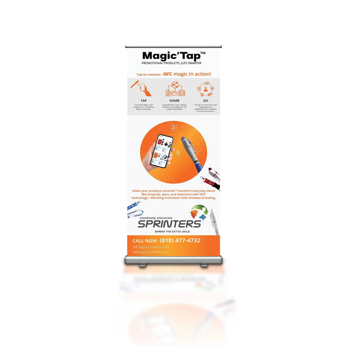 Roll Up Retractable Banner - 32" x 71" 1