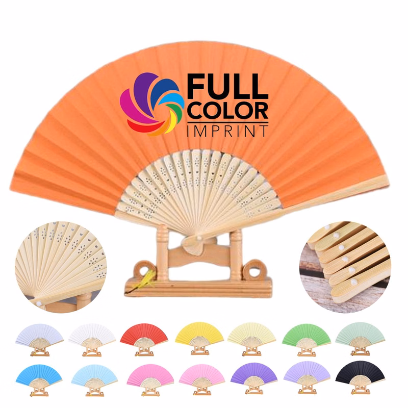 8.3" Multi Color Bamboo Diy Folding Paper Fan