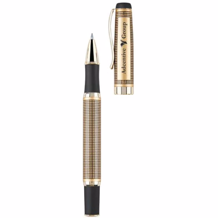Hess Satin Gold Brass Rollerball Pen