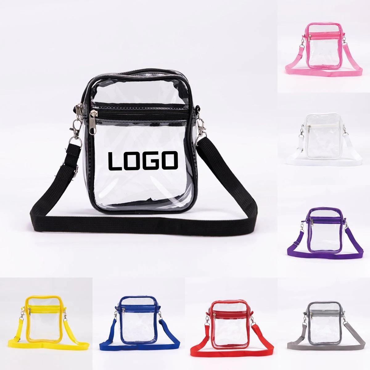 Stadium Approved Clear PVC Crossbody Bag with Adjustable Strap 1