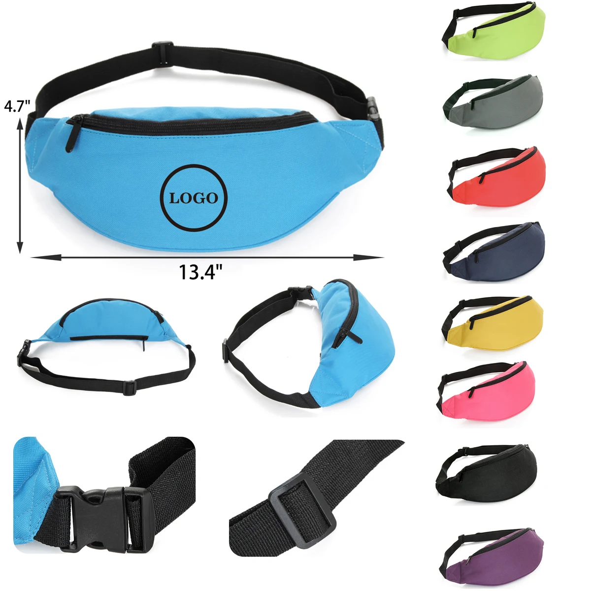 MOQ 50 PCS Durable Outdoor Sports Canvas Waist Bag 1