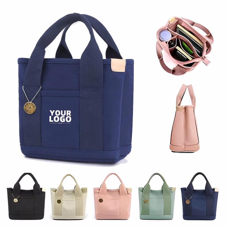 Canvas Tote Bag with Zipper