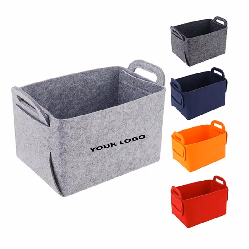 Folding Basket Organizer with Carry Handles