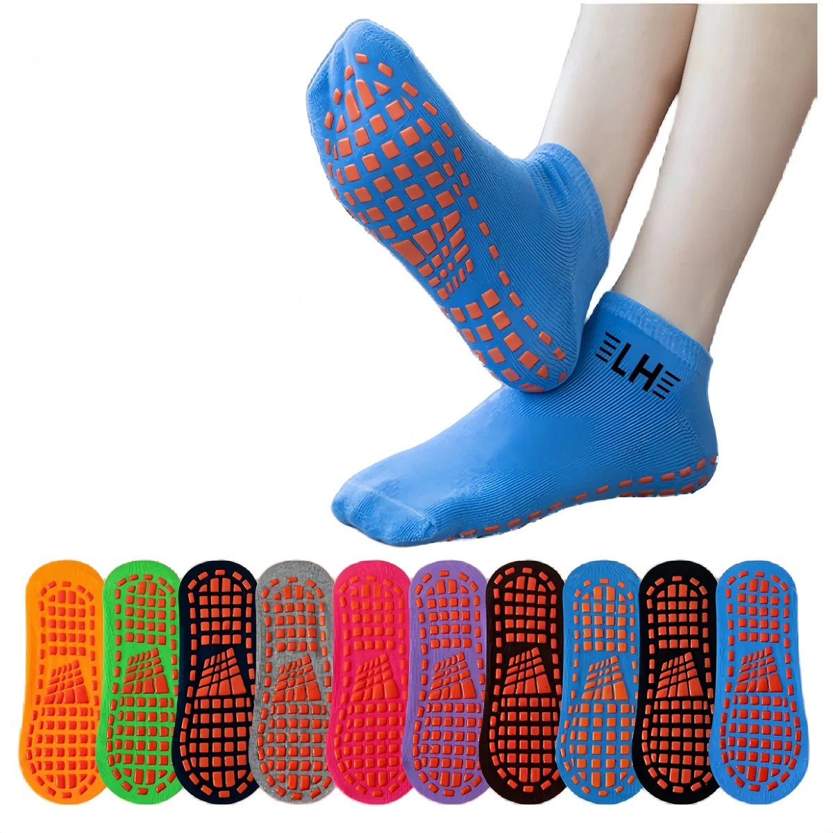 Non Slip Grip Trampoline Sock For Youth Adult 1