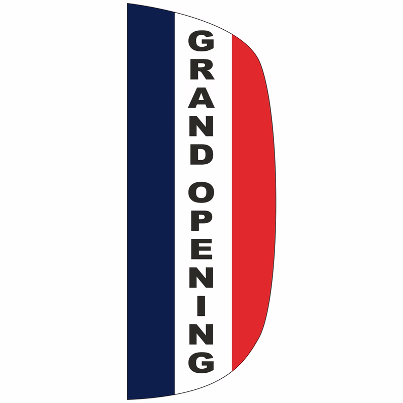 "GRAND OPENING" 3' x 8' Message Flutter Flag