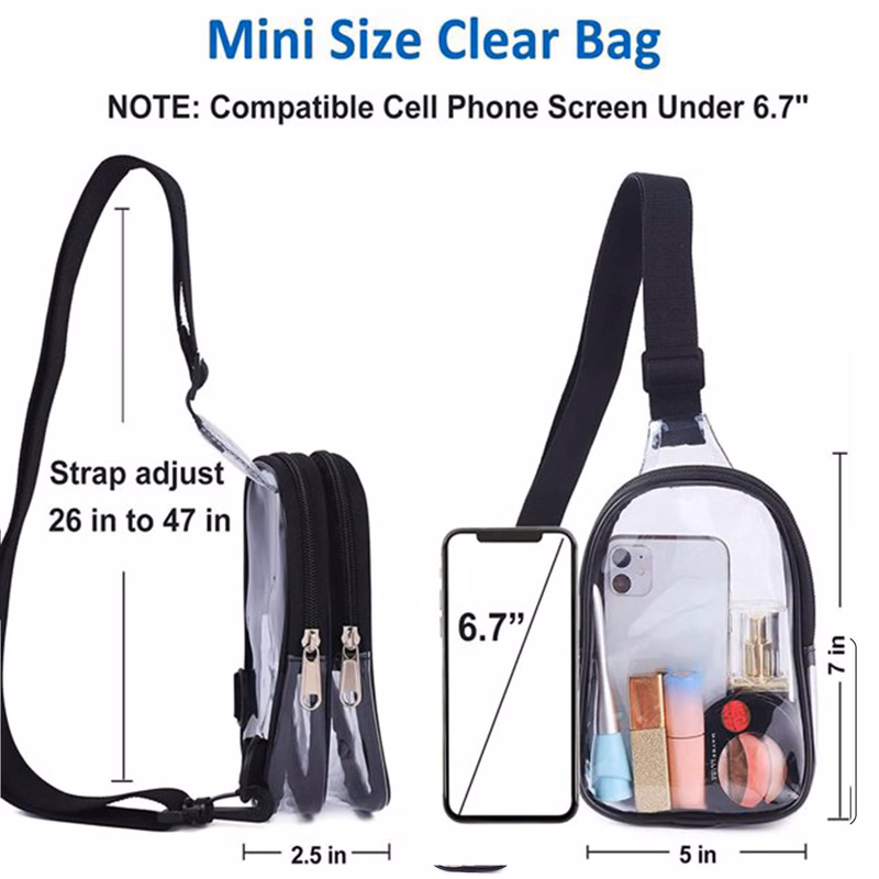 Clear Crossbody Sling Backpack