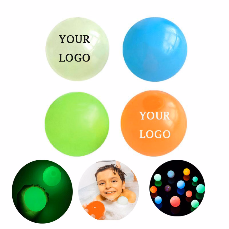 Glow in the Dark Stress Relief Sucker Balls
