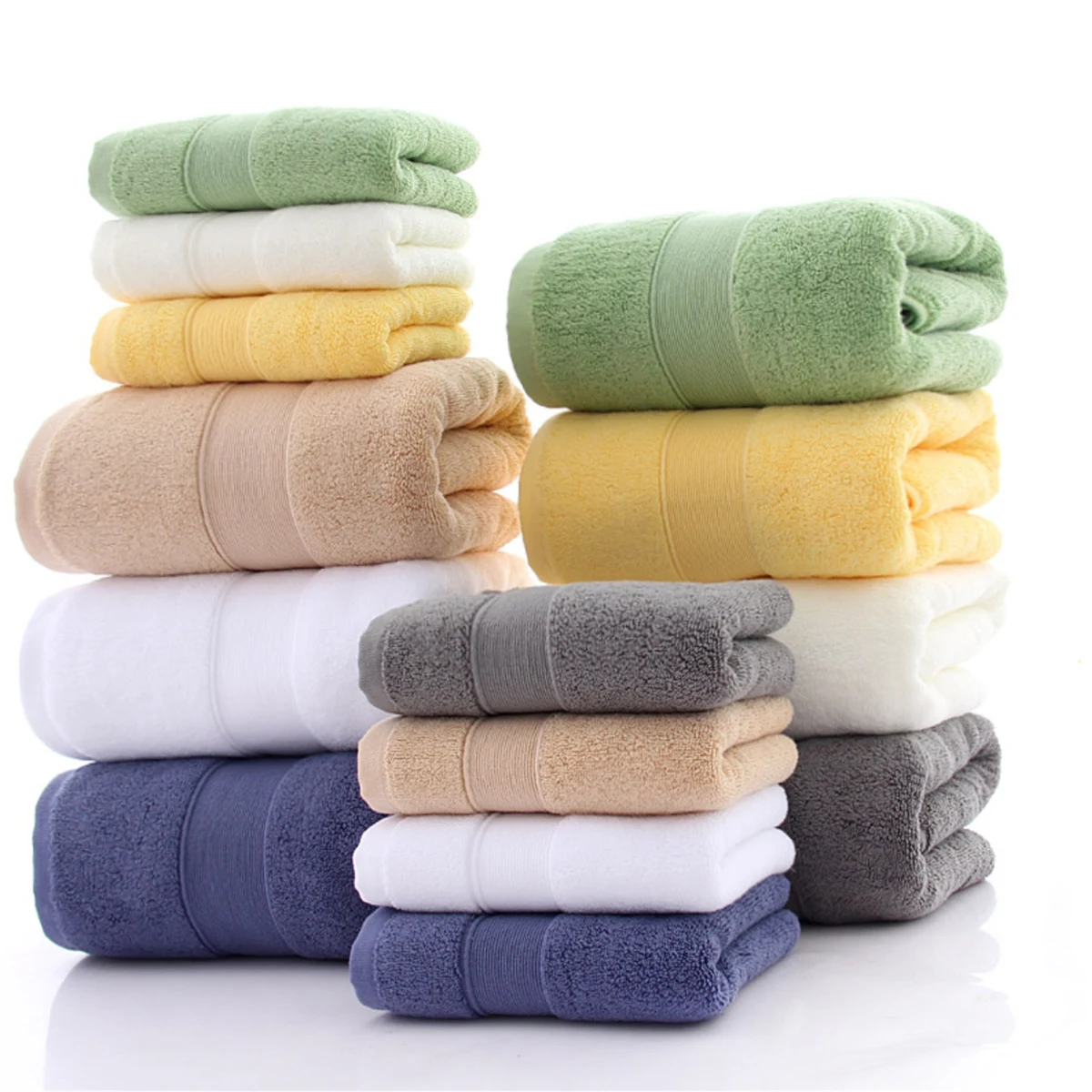 Cotton Bath Towel 2 Pack Set 1