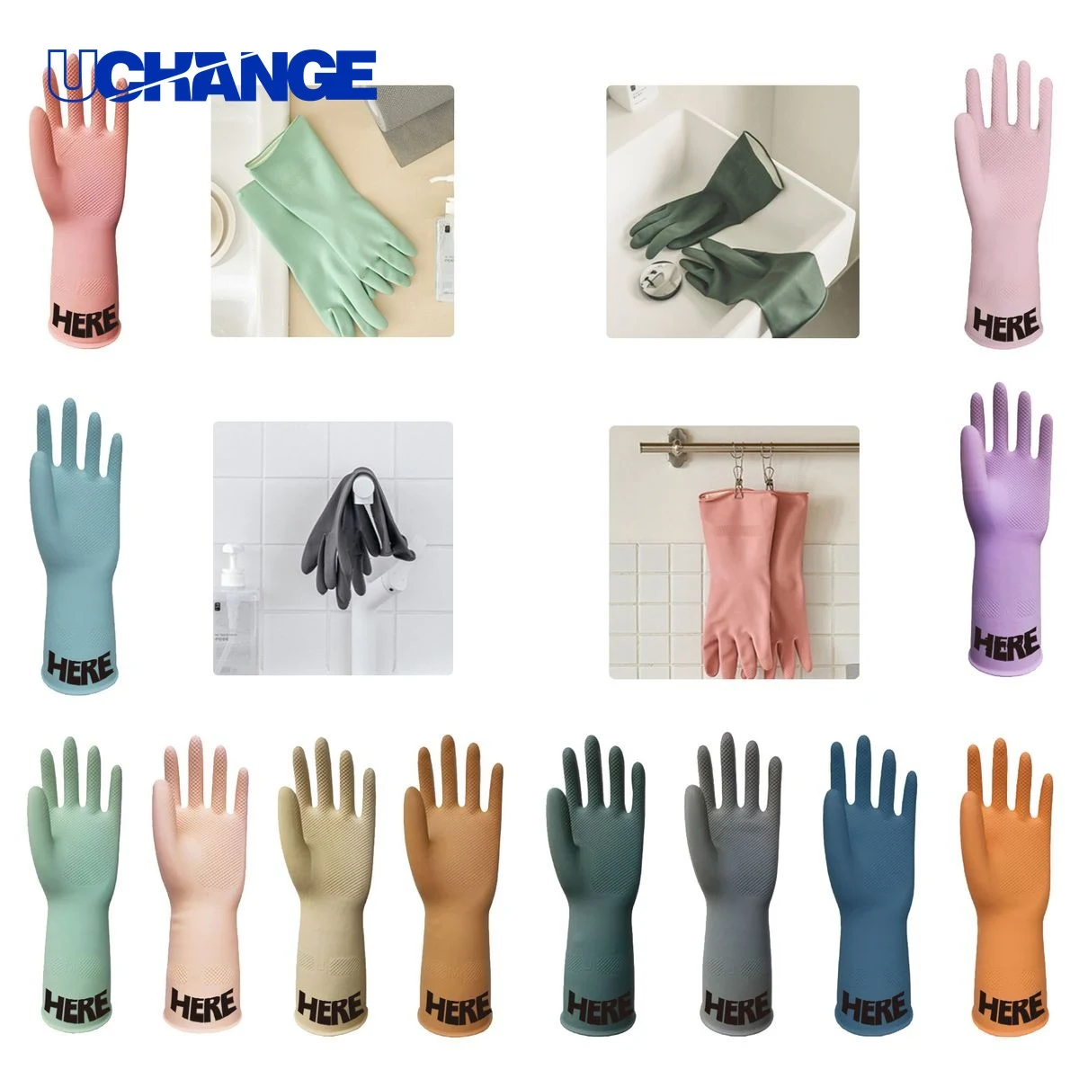 Household Kitchen Latex Gloves 1