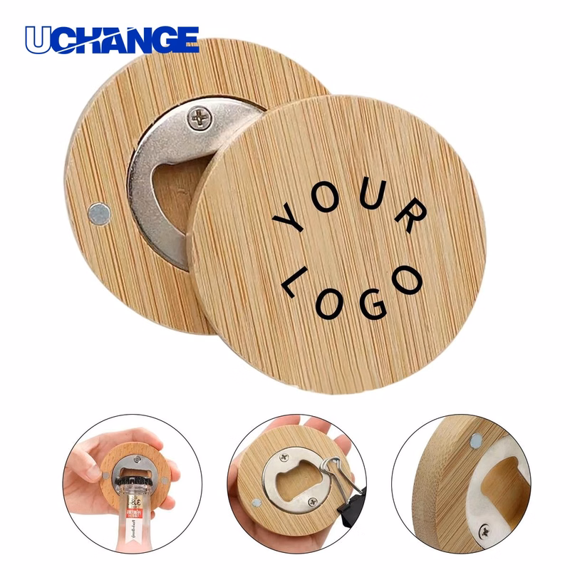 Magnetic Bamboo Bottle Opener Tool