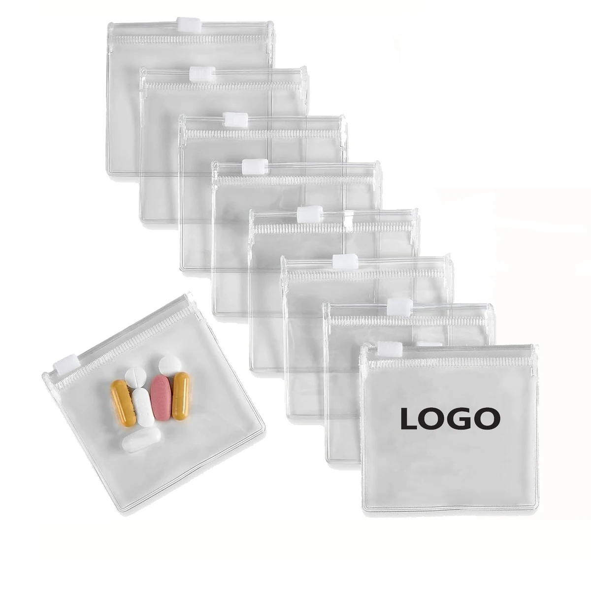 Clear Resealable PVC Jewelry Storage Zip Bags 1