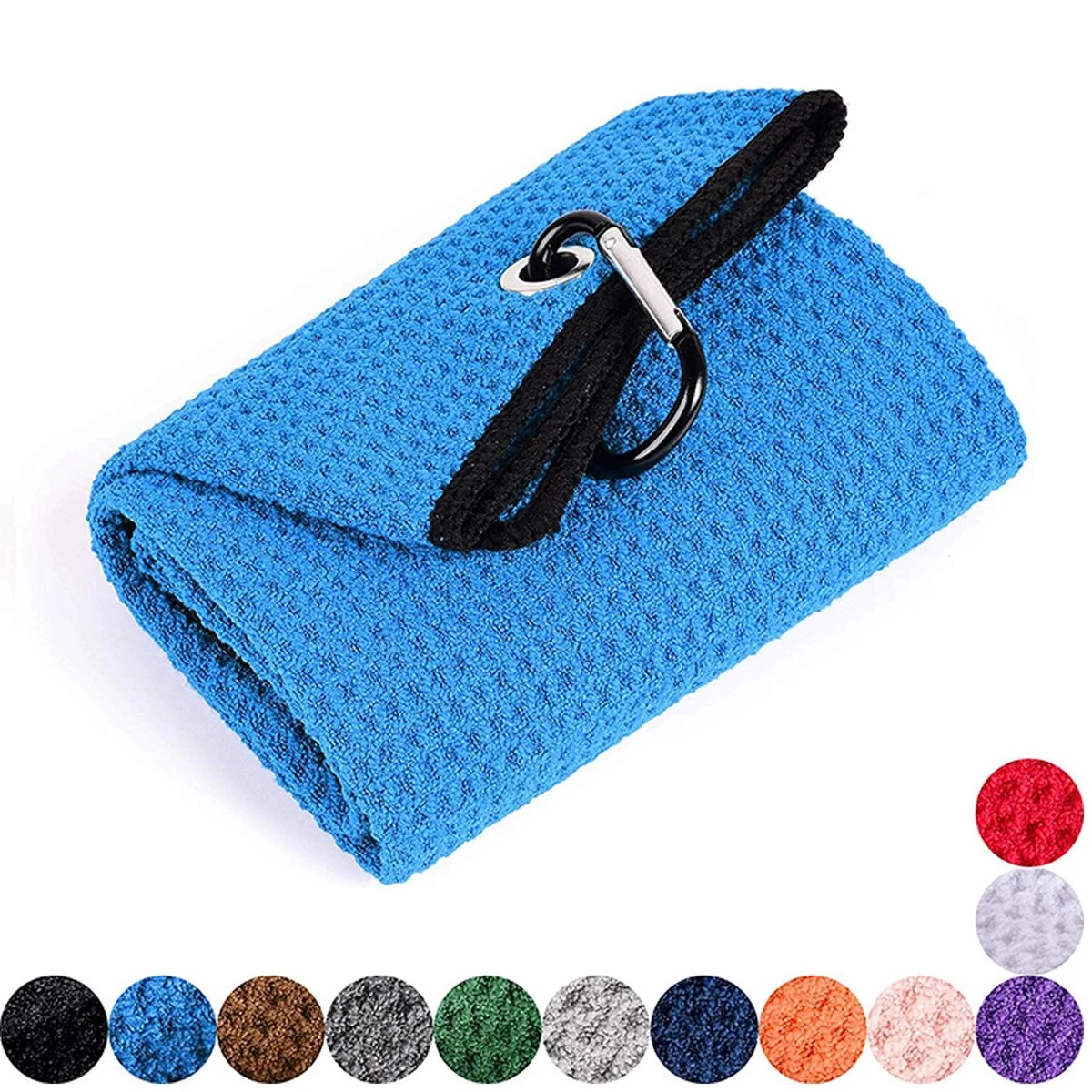 11.9"x11.9" Microfiber Waffle Weave Golf Towel 1