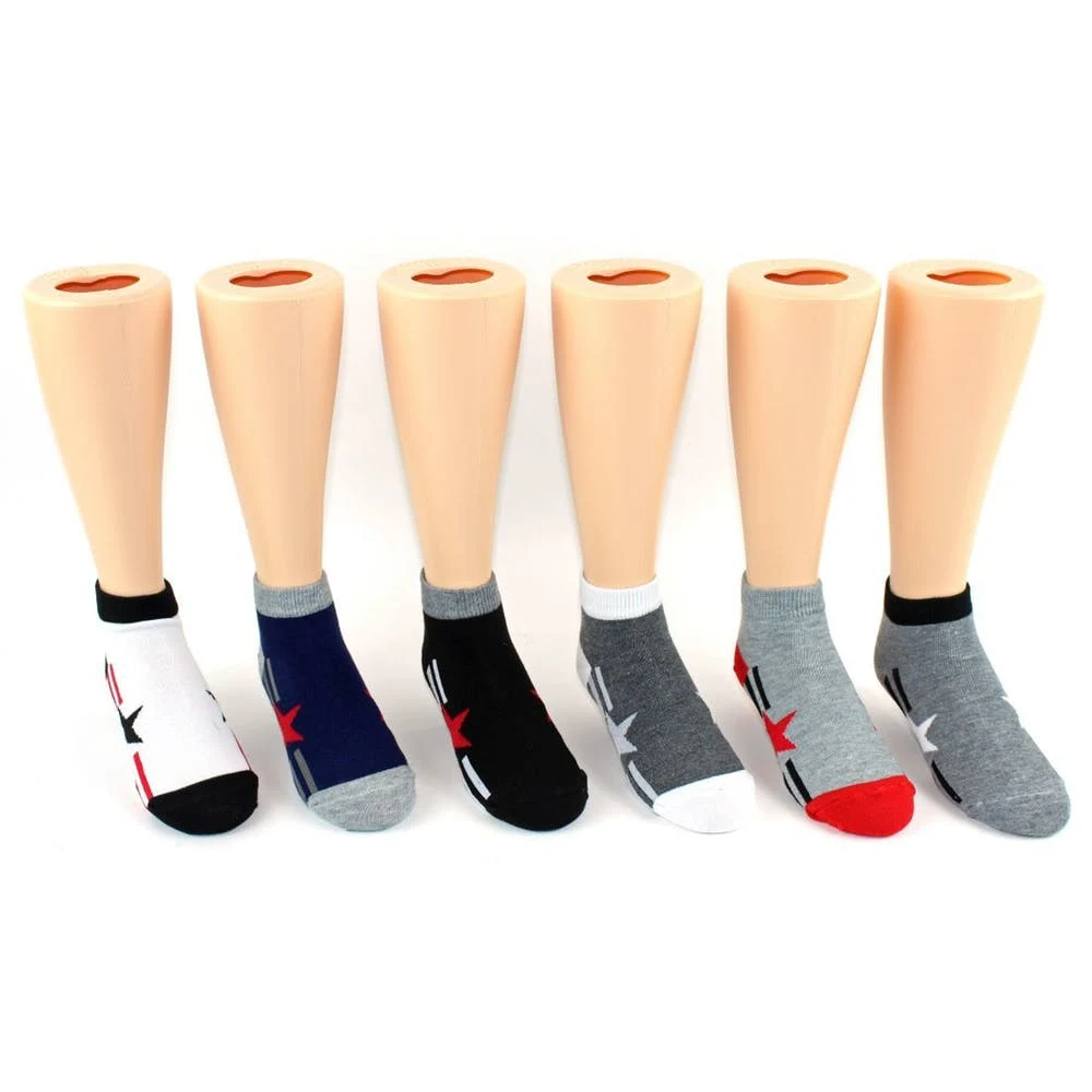 Boys' Star & Stripes Print Socks - Size 4-6 1