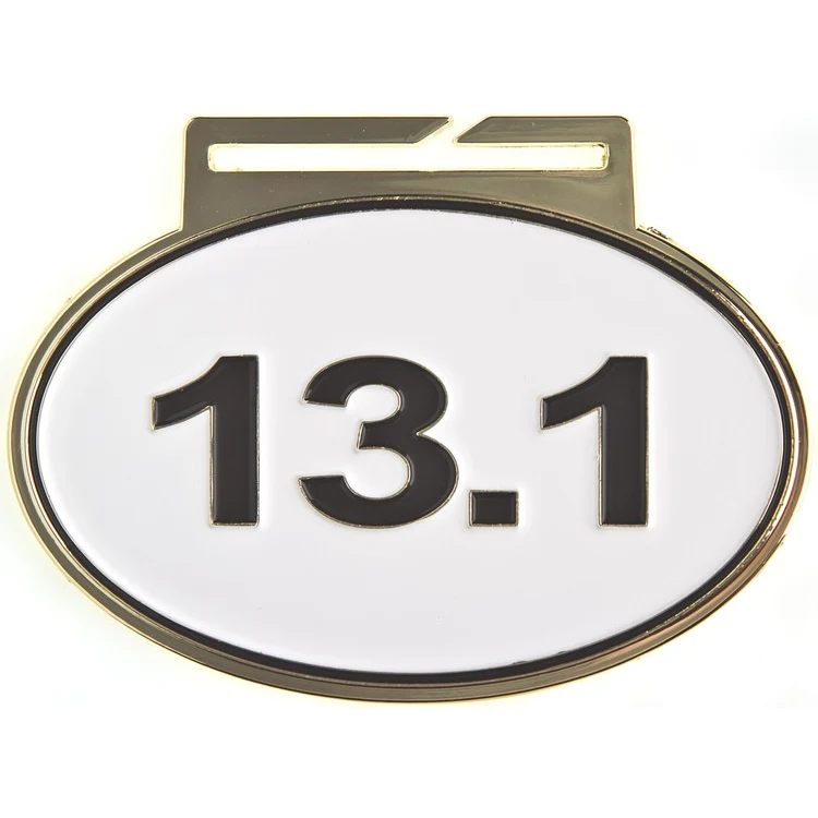 13.1 Large Oval Running Medal with Ribbon 1