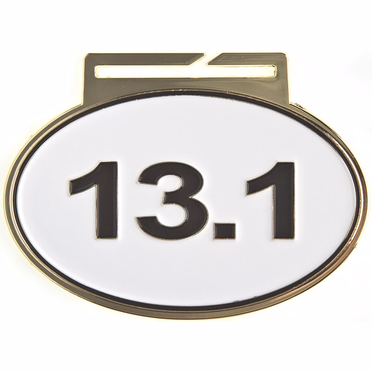 13.1 Large Oval Running Medal with Ribbon