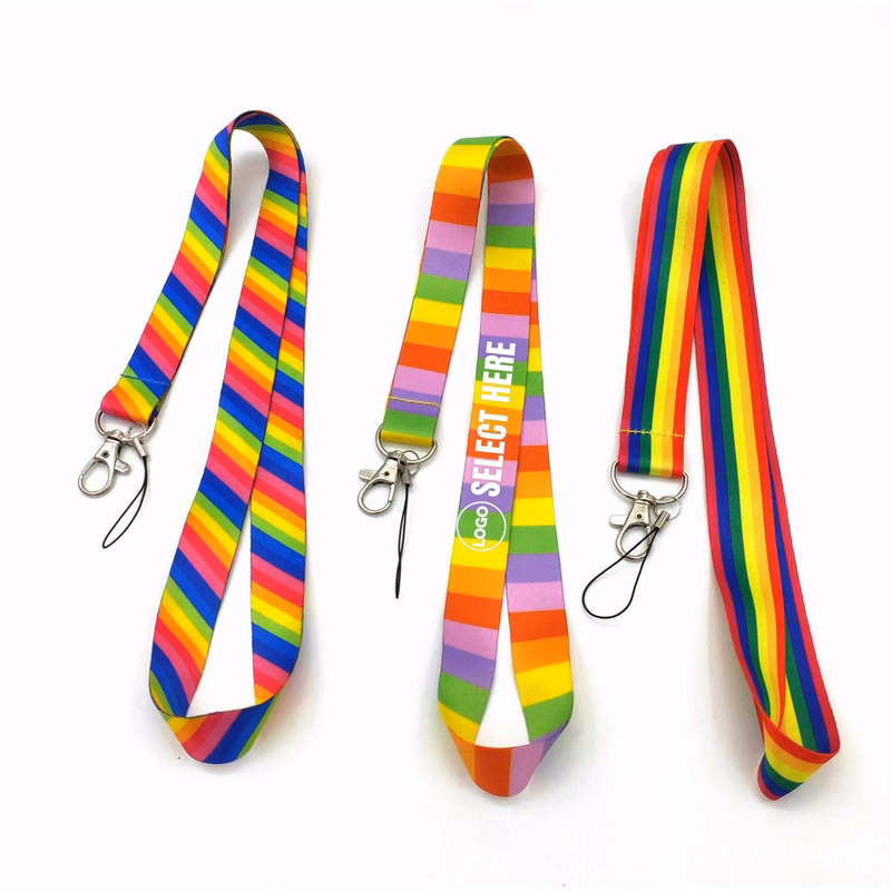 Polyester Lanyard Rainbow